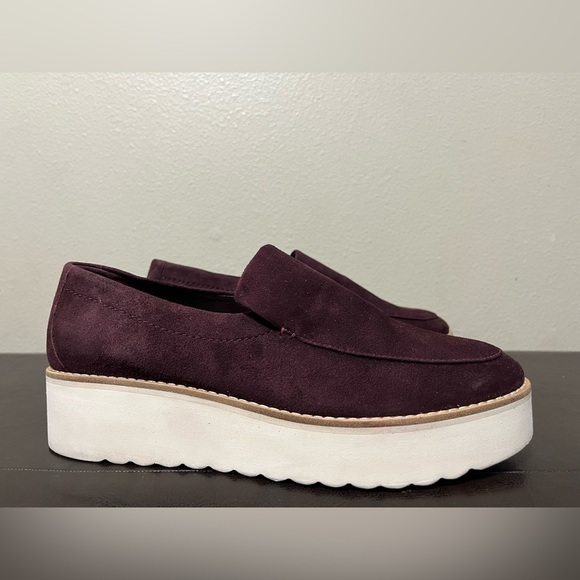 VINCE Women's Zeta Platform Loafers In Dahlia Wine Slip on Size 8.5 - Picture 9 of 9